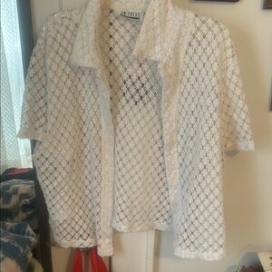 Enfocus Studio Cream Lace Top